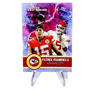 PATRICK MAHOMES #15 Rookie Gems Gold Limited Edition Kansas City Chiefs NFL 2017